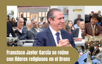 Francisco Javier García se reúne con líderes religiosos en el Bronx.