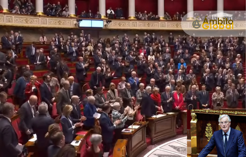 Francia enfrenta una crisis política histórica tras la caída del Gobierno de Michel Barnier